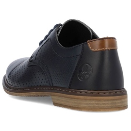 Zapatos cómodos de piel Rieker M RKR659, azul marino 9