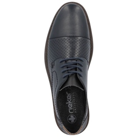 Zapatos cómodos de piel Rieker M RKR659, azul marino 13