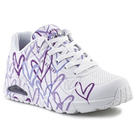 Zapatos Skechers JGoldcrown Uno Lite - Spread the Love W 155507-WLPR blanco 5