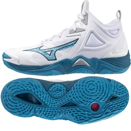 Zapatillas de voleibol Mizuno Wave Momentum 3 Mid V1GA231721 blanco 4