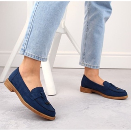 Zapatos tacón bajo Vinceza W JAN281 ante azul 6