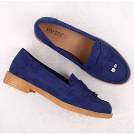 Zapatos tacón bajo Vinceza W JAN281 ante azul 7