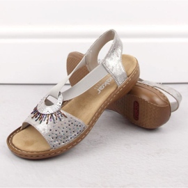 Cómodas sandalias metalizadas Rieker W RKR673 5