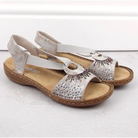 Cómodas sandalias metalizadas Rieker W RKR673 6