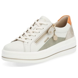 Rieker Zapatos cómodos de piel Remonte W RKR676, beige 7