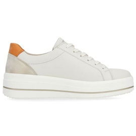 Rieker Zapatos cómodos de piel Remonte W RKR676, beige 8