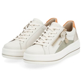 Rieker Zapatos cómodos de piel Remonte W RKR676, beige 10