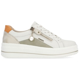 Rieker Zapatos cómodos de piel Remonte W RKR676, beige 13