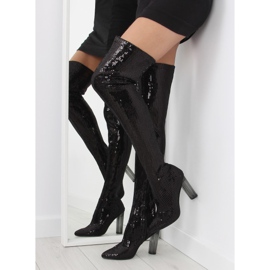 Botines de lentejuelas negros AE55P negro 7
