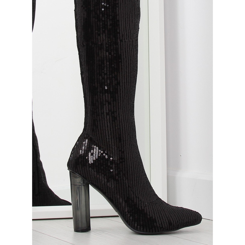 Botines de lentejuelas negros AE55P negro 1 Botines de lentejuelas negros AE55P negro 1