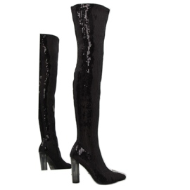 Botines de lentejuelas negros AE55P negro 5