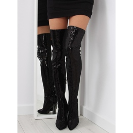 Botines de lentejuelas negros AE55P negro 6