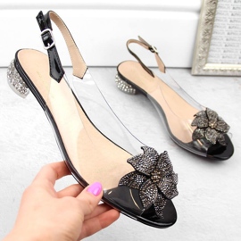 Sandalias transparentes S.Barski W OLI248A negro 5