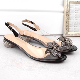 Sandalias transparentes S.Barski W OLI248A negro 6