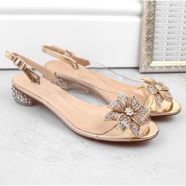 Sandalias transparentes S.Barski W OLI248C dorado 5