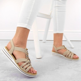 Sandalias cómodas Rieker W RKR680 beige 5