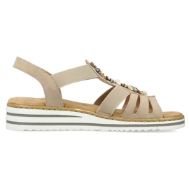 Sandalias cómodas Rieker W RKR680 beige 9