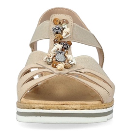 Sandalias cómodas Rieker W RKR680 beige 13