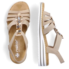 Sandalias cómodas Rieker W RKR680 beige 16