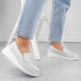 S.Barski S. Barski zapatos calados W LR509 OLI253A blanco 5