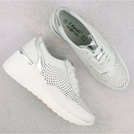 Zapatos cuña S.Barski W LR725 OLI254A blanco 8