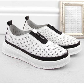 Artiker W HBH67 Zapatos de piel blanco 6