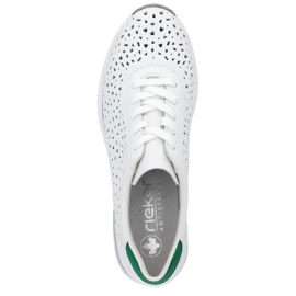 Zapatos cómodos de piel Rieker W RKR692 blanco 11