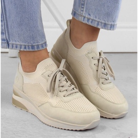Rieker Cómodas zapatillas deportivas Remonte W RKR693 beige 3