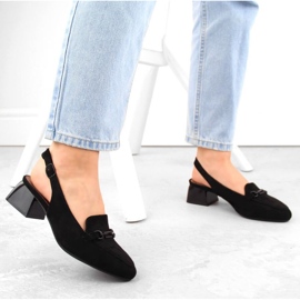 Sandalias de tacón de ante M.Daszyński W SAN36A, negro 3