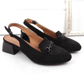 Sandalias de tacón de ante M.Daszyński W SAN36A, negro 5