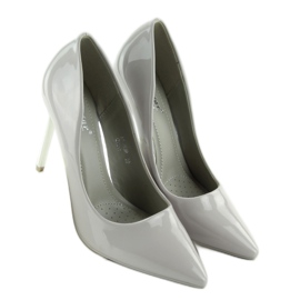Plata Tacones salón gris NF03 Gris 2