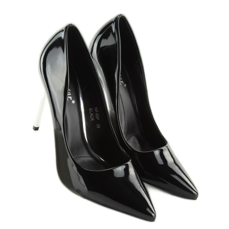 Salón Plata Tacones negro NF03 Negro 2