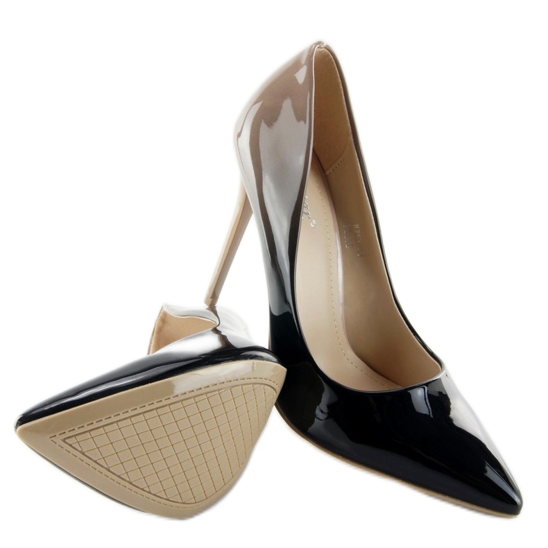 Tacones sombreados ombre M253 beige negro marrón 1