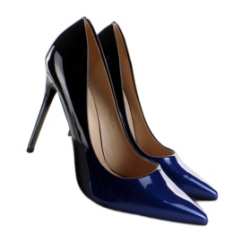 Tacones sombreados ombre M253 azul negro azul marino 2