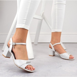 Sandalias tacón Vinceza W JAN305 plata 3