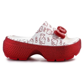 Chanclas Crocs Hello Kitty Stomp Slide Blanco W 209815-100 10