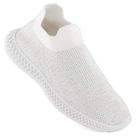 S.Barski Deportivas slip-on con pedrería D&amp;A W OLI257B blanco 4