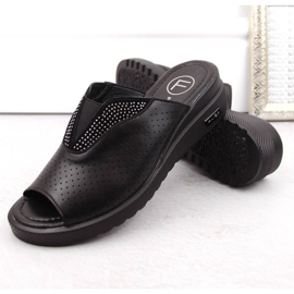 Filippo W PAW536 mules con cuña de piel negra negro 6