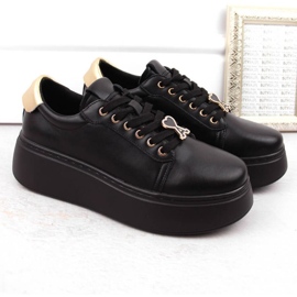 Vinceza W JAN313 Zapatos plataforma piel negro 5