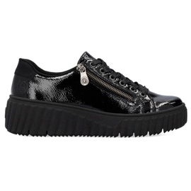 Zapatos cuña Rieker W N2501-00 negro 7