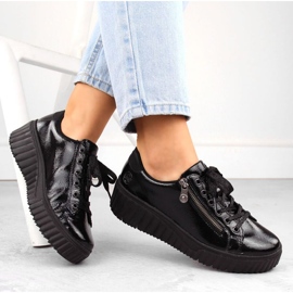 Zapatos cuña Rieker W N2501-00 negro 11