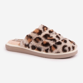 Pantuflas de Mujer de Piel de Leopardo Inblu EK000008 Beige 4