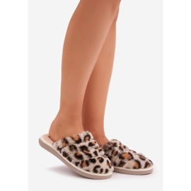 Pantuflas de Mujer de Piel de Leopardo Inblu EK000008 Beige 1