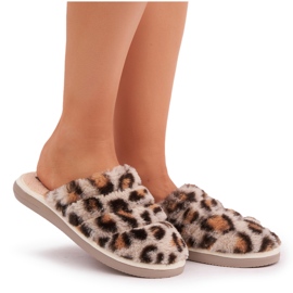 Pantuflas de Mujer de Piel de Leopardo Inblu EK000008 Beige 7