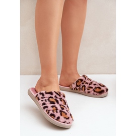 Pantuflas de Piel Mujer Leopardo Inblu EK000008 Rosa 2