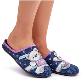 Zapatillas de Estar por casa Mujer con Osito Inblu GF000025 Azul Marino 6