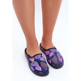 Pantuflas de Mujer Con Hojas Inblu CU00005F Azul Marino 3