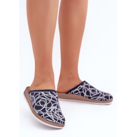 Pantuflas Mujer Brillantes Inblu CT000028 Azul Marino 2