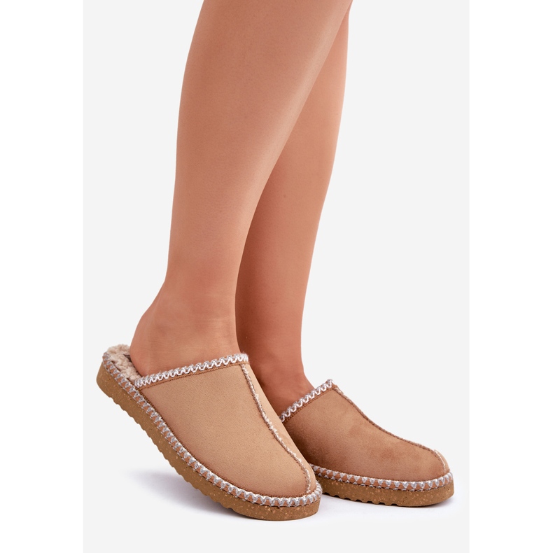 Inblu Pantuflas Camel Mujer Con Bordado Home Shoes marrón 1 Inblu Pantuflas Camel Mujer Con Bordado Home Shoes marrón 1