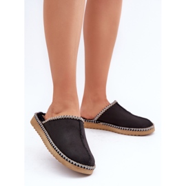 Inblu Zapatillas de estar por casa mujer con bordado, negro. 3